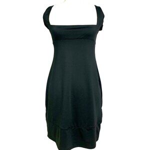 Ashro Athletic Black Sleeveless Dress Day 2 Night Size L Stretch Square Neck